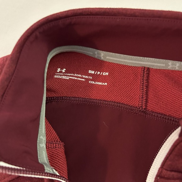 Under Armour Qualifier Sweatshirt Small Maroon Red ColdGear Outdoor Active LA - Picture 2 of 8